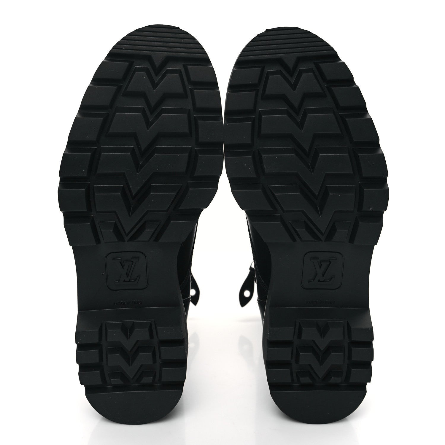 Louis Vuitton Calfskin Monogram Territory Flat Ranger Boots Black 6 of 7