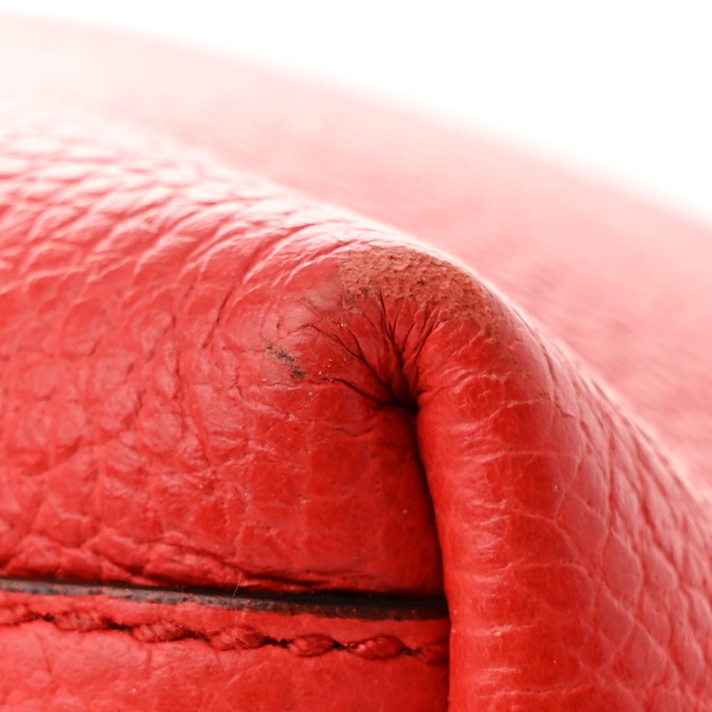 Calfskin Large Gifford Braided Handle Tote Sporting Red