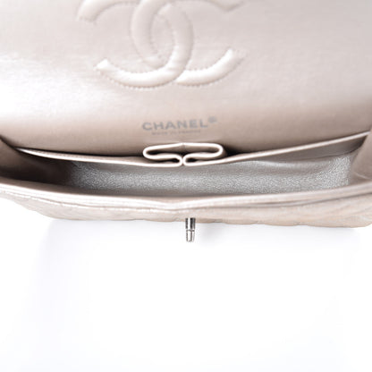 Chanel Iridescent Calfskin Medium Double Flap Light Gold 8 of 12