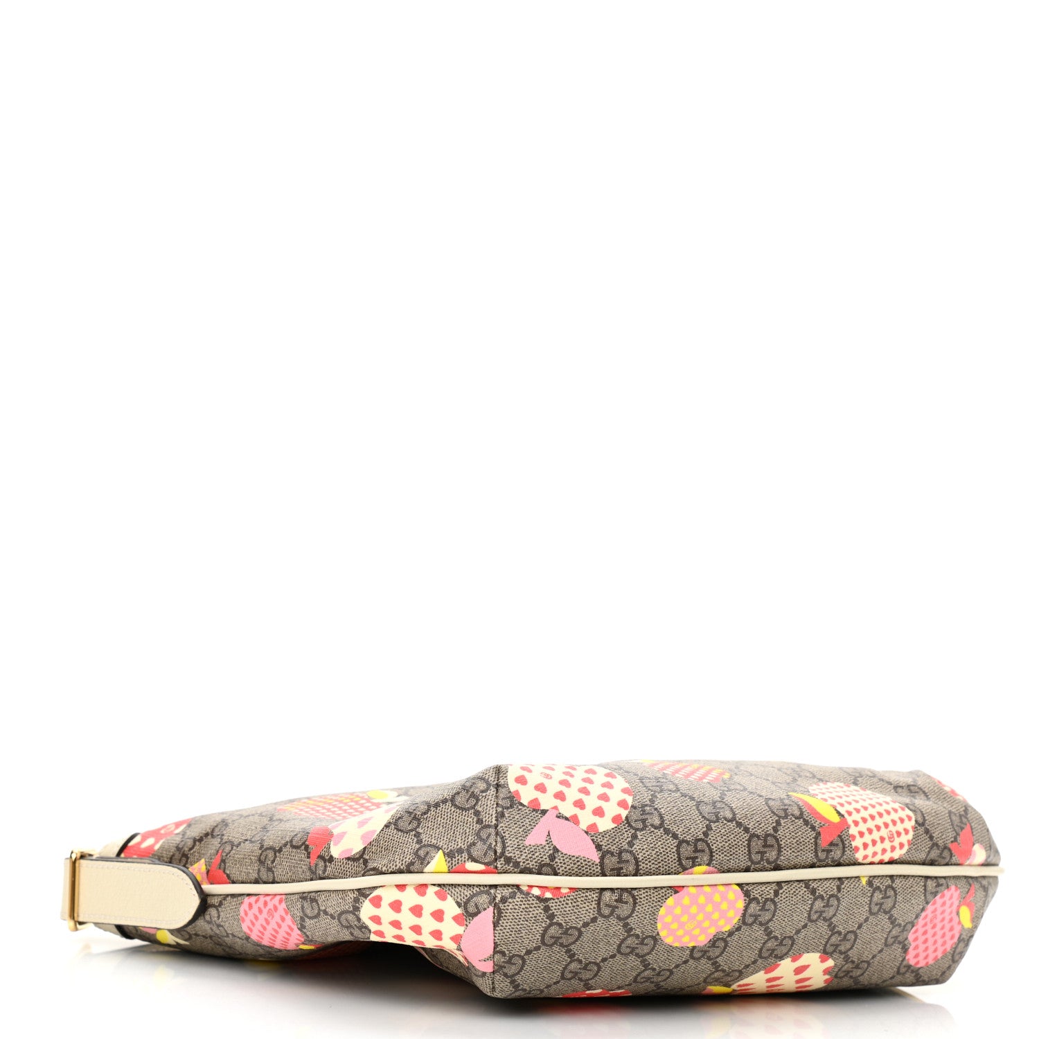 Gucci GG Supreme Monogram Les Pommes Small Ophidia Half Moon Hobo Beige Multicolor Mystic White 4 of 10