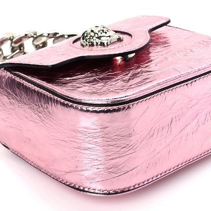 Versace Metallic Crackled Lambskin Mini La Medusa Bag Pink 7 of 8