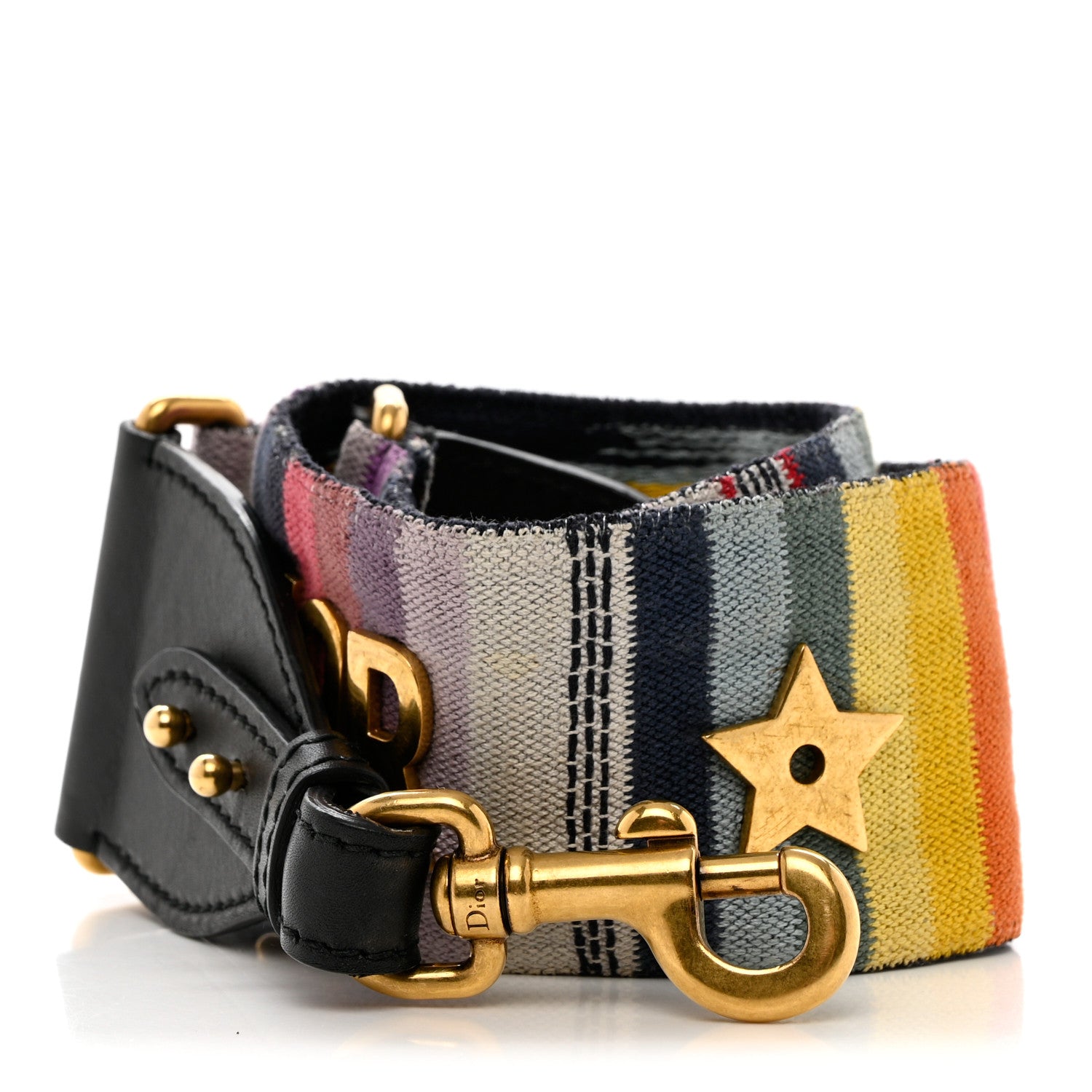 Christian Dior Canvas Embroidered Studded Rainbow J’Adior Shoulder Strap 1 of 5