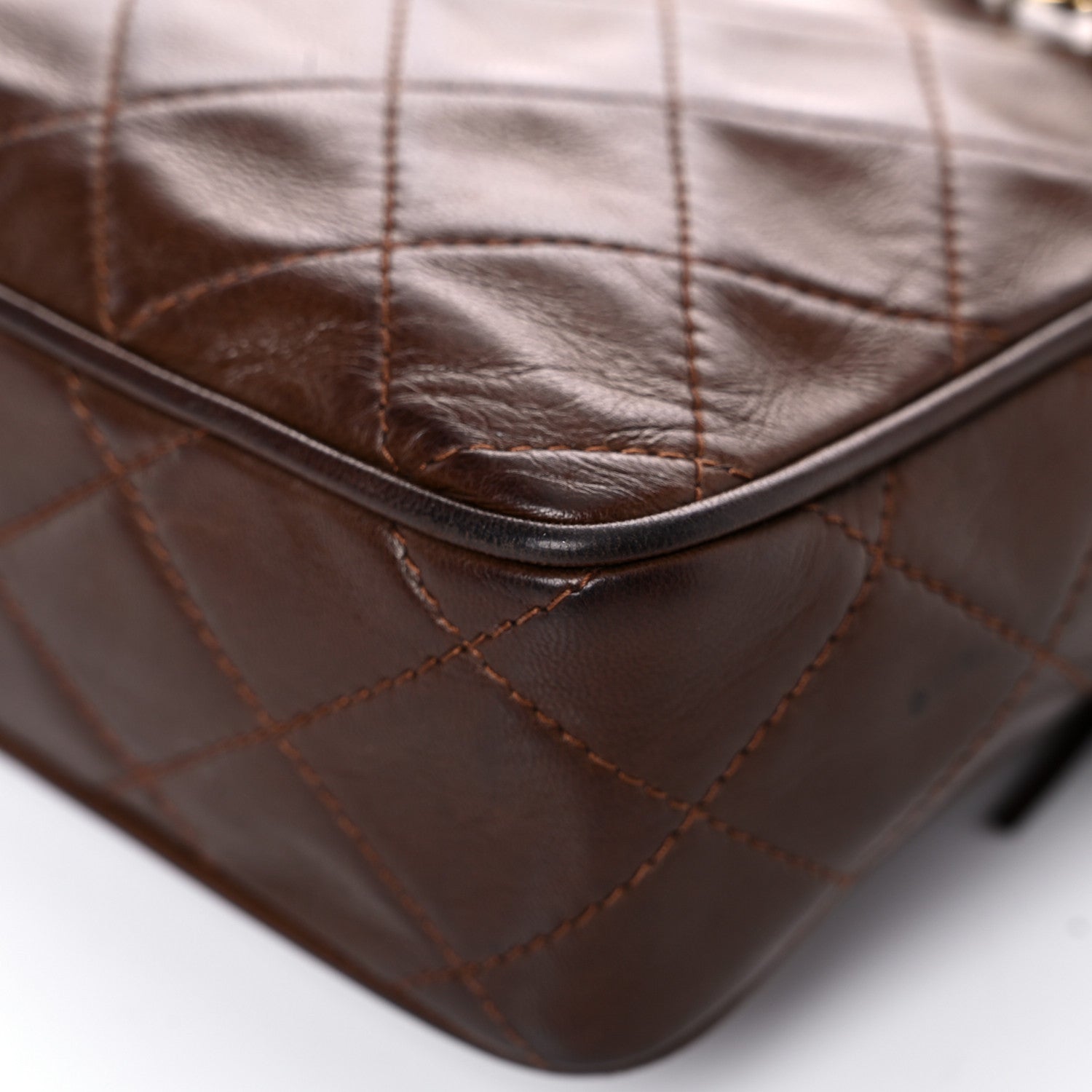 Chanel Lambskin Tassel Camera Case Brown 7 of 19