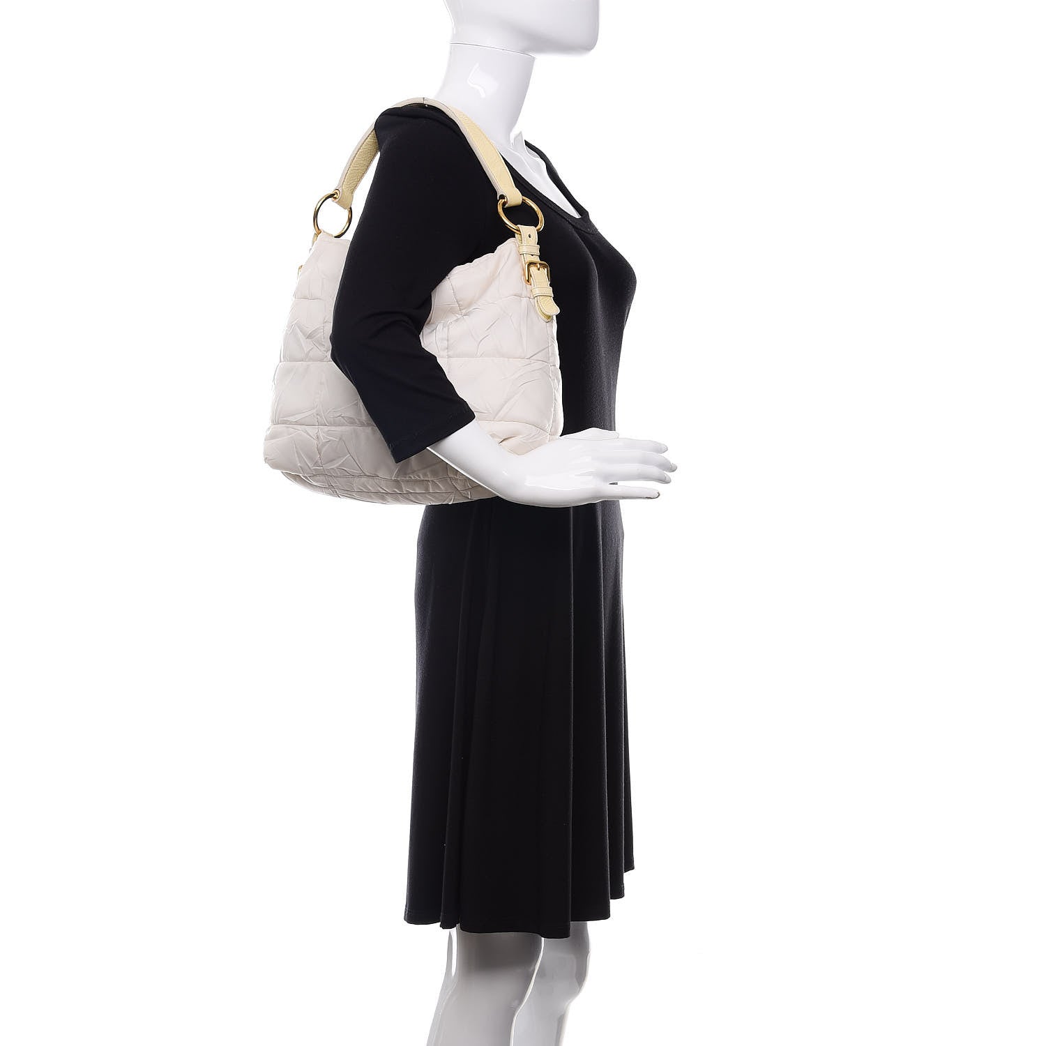 Prada Tessuto Nylon Quilted Bag White 2 of 12