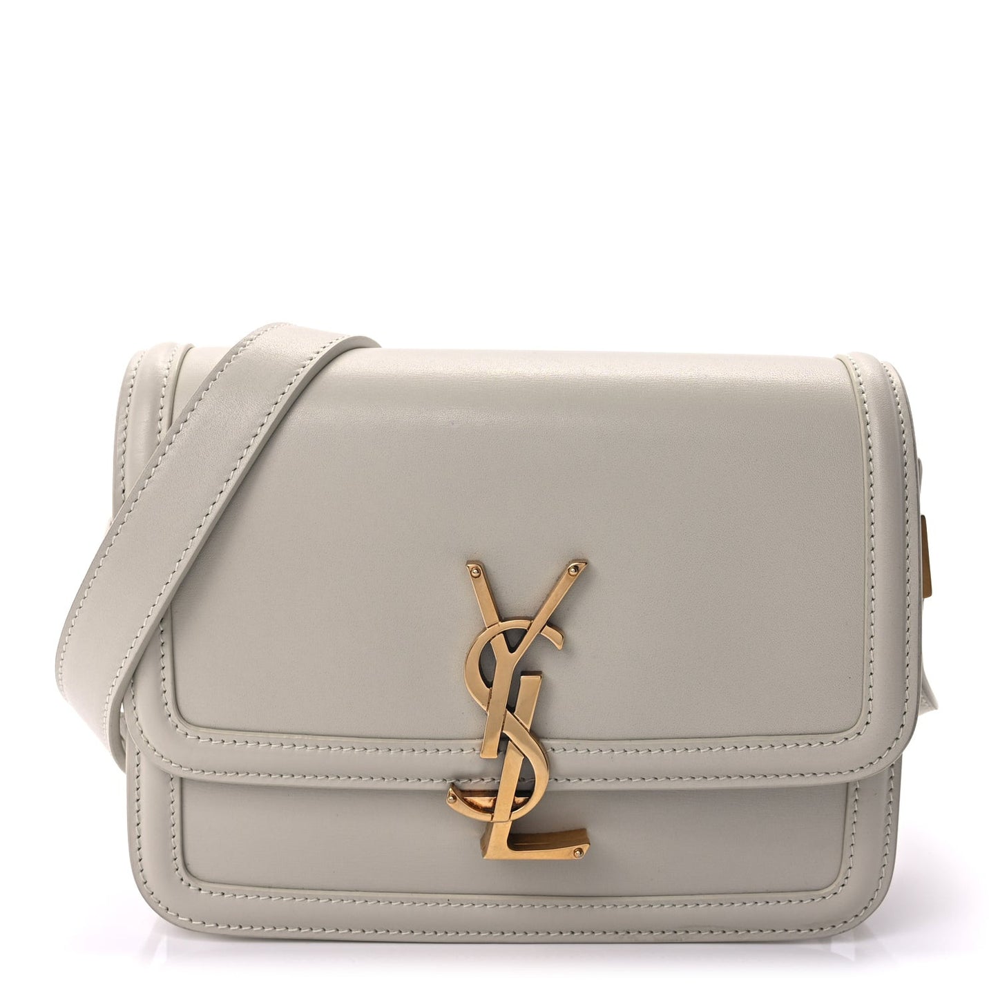 Smooth Calfskin Small Solferino Satchel Ivory