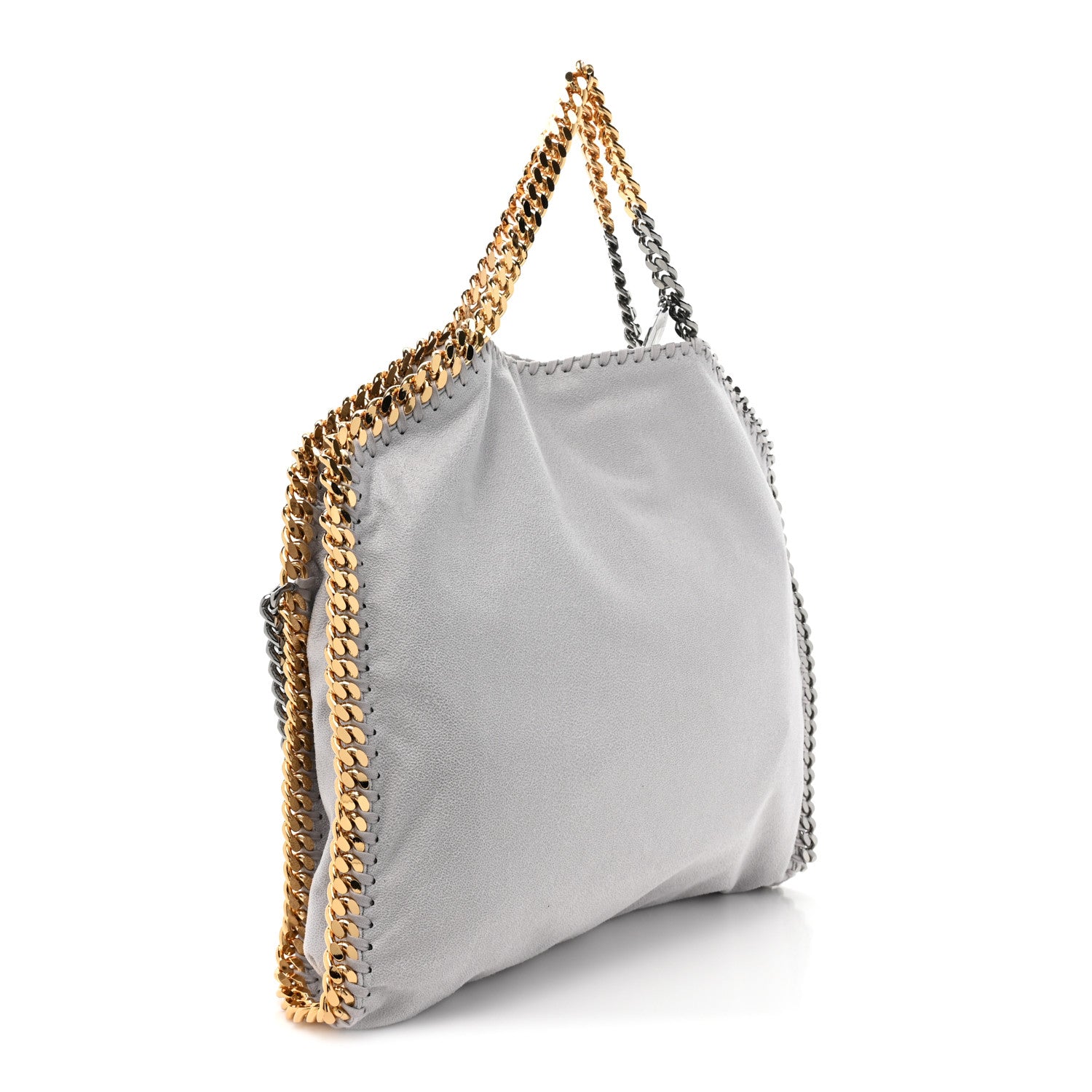Stella McCartney Shaggy Deer Falabella 3 Chain Fold Over Tote Ice Grey 3 of 8
