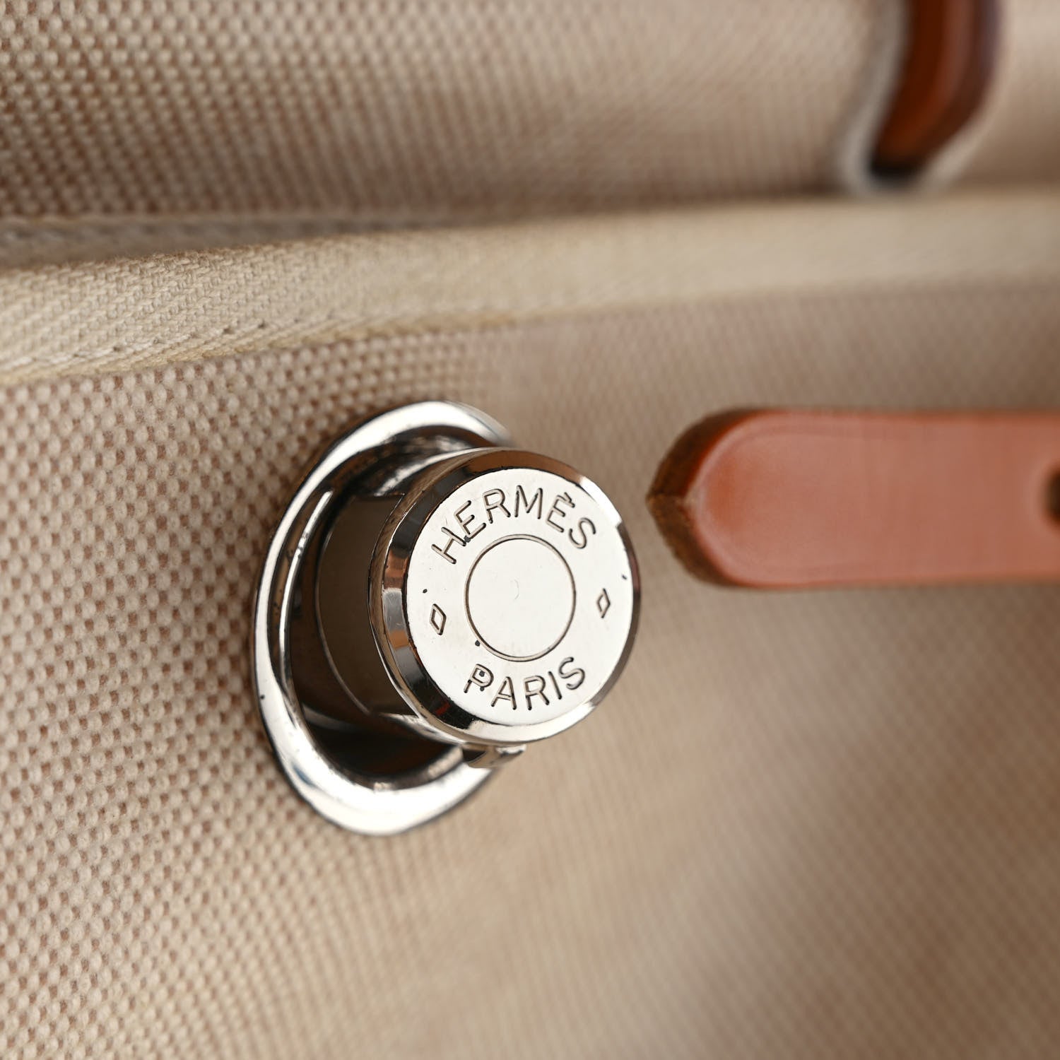 Hermes Toile Vache Calfskin Herbag 30 PM Backpack Natural 6 of 11