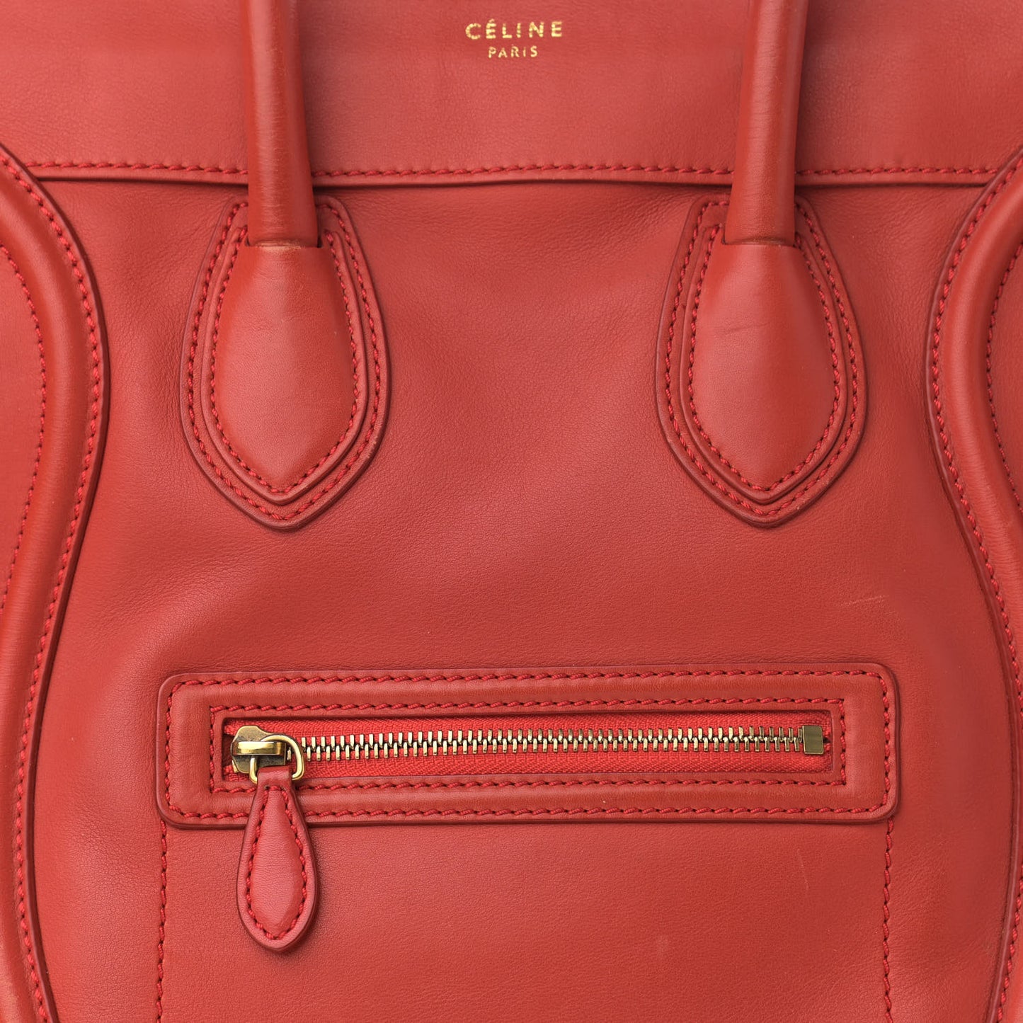 Smooth Calfskin Mini Luggage Red