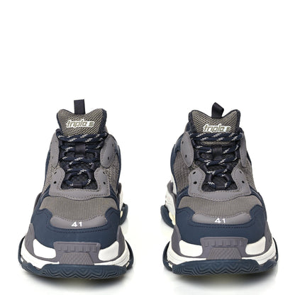 Balenciaga Fabric Mesh Mens Triple S Sneakers 41 Dark Grey Navy 3 of 9