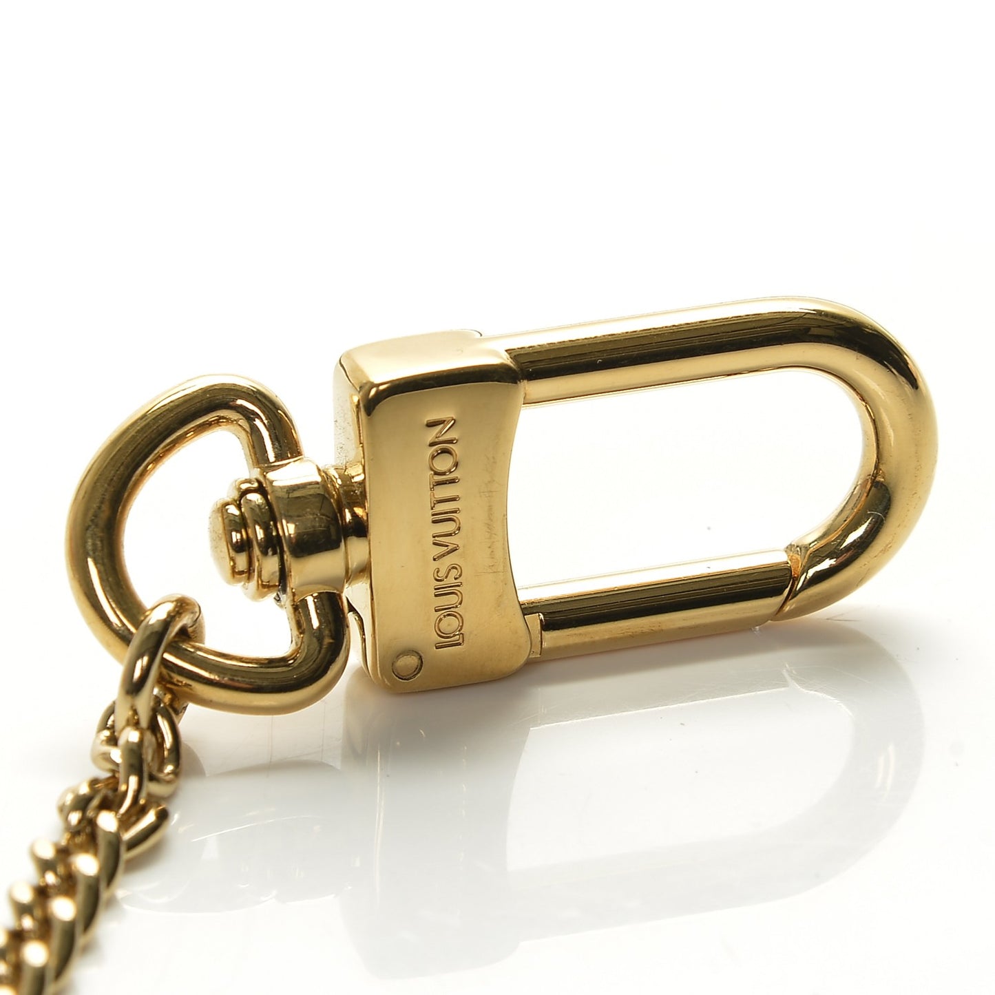Metal Pochette Extender Key Ring Chain Gold