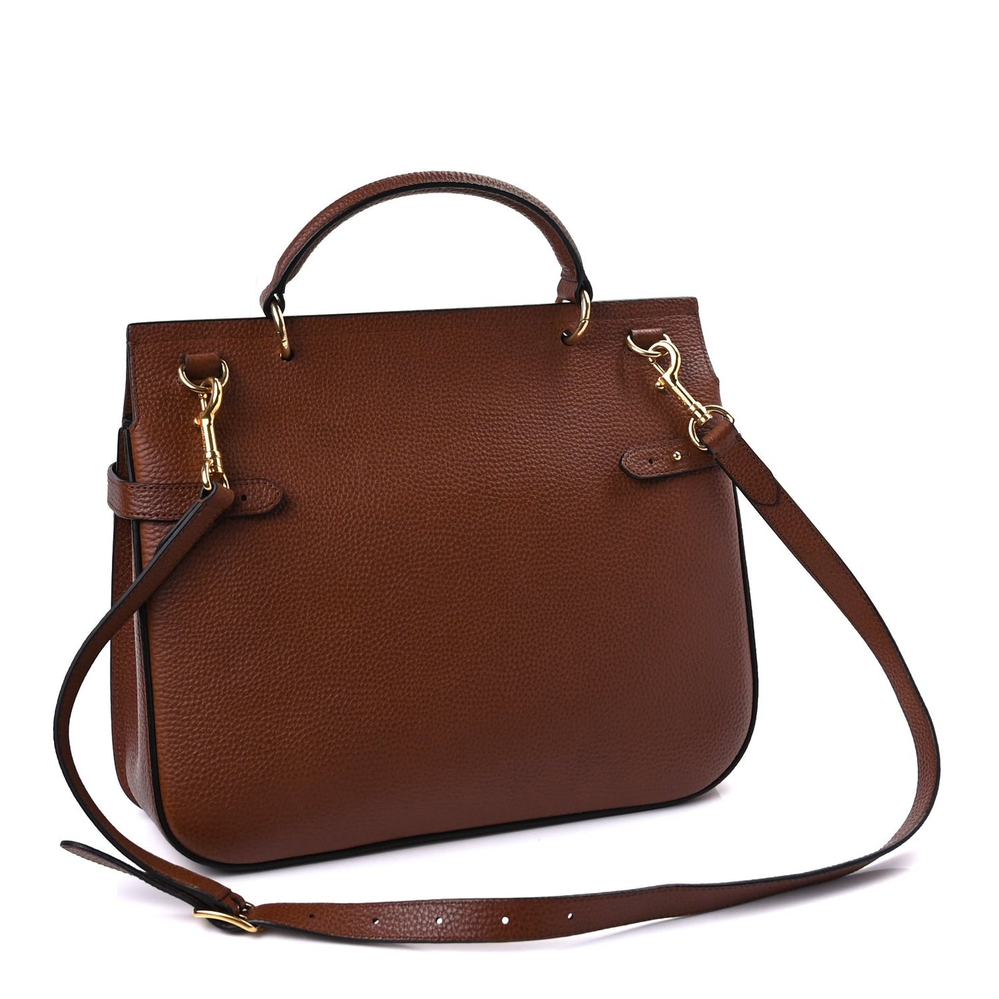 Small Classic Grain Calfskin Amberley Satchel  Oak