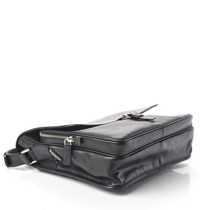 Prada Saffiano Messenger Satchel Black 4 of 9