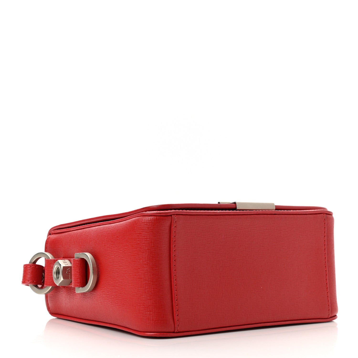 Off-White Calfskin Binder Clip Bag Red 4 of 10
