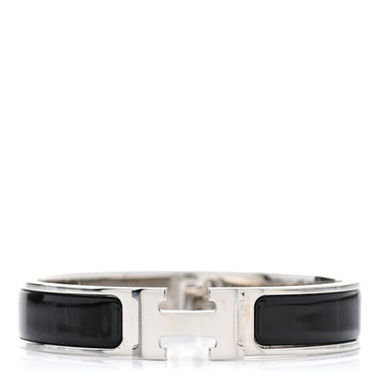 Hermes Enamel Narrow Clic Clac H Bracelet PM Black 1 of 4