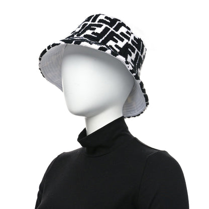 Fendi Terrycloth FF Bucket Hat S White Black 2 of 7