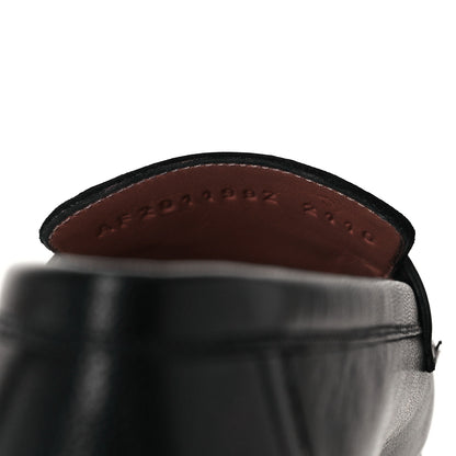 Hermes Goatskin Womens Paris Loafers 35.5 Black 8 of 9