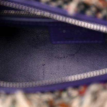 Christian Dior Tweed Fringe Medium Lady Dior Purple 12 of 15