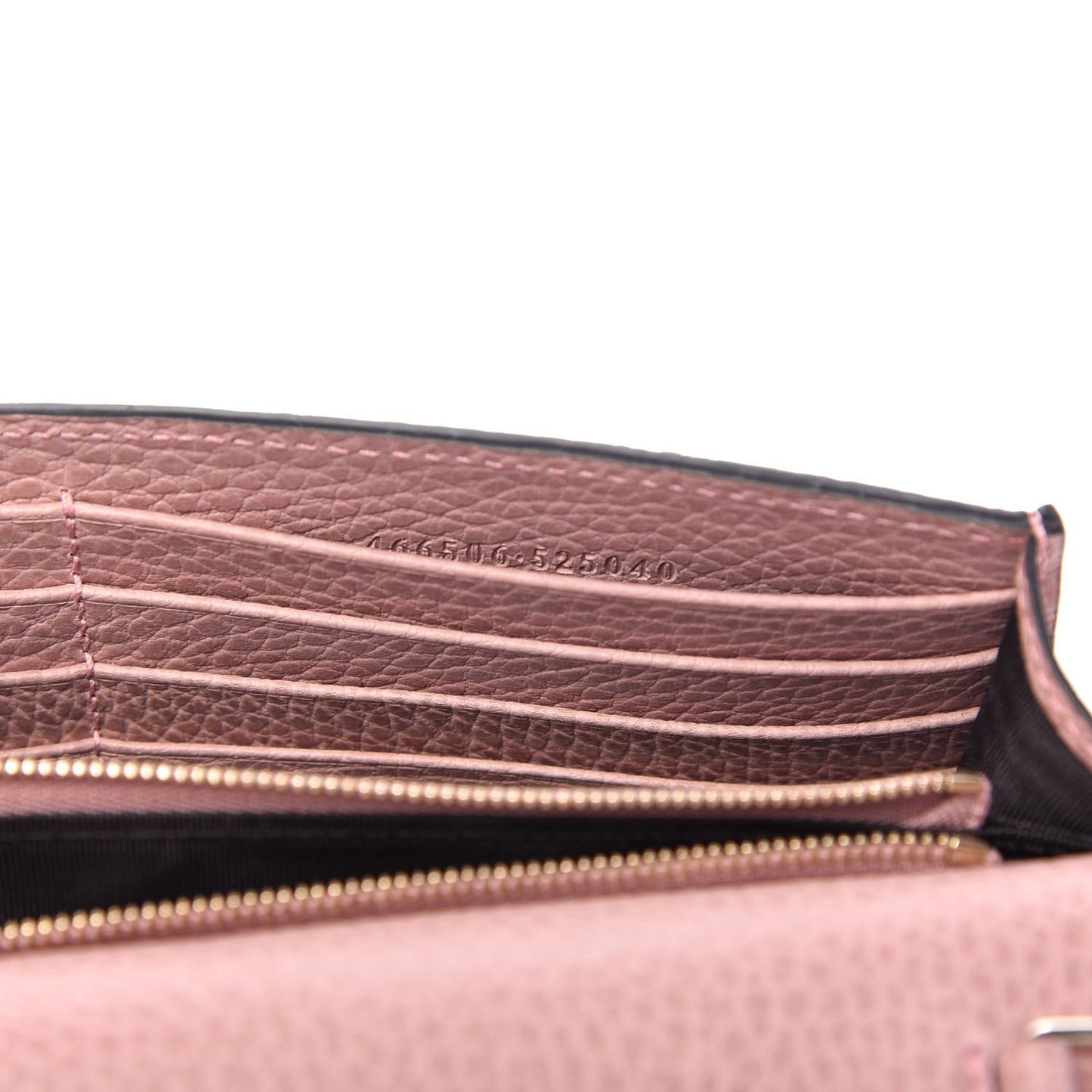 Dollar Calfskin Medium Betty Chain Wallet Soft Pink