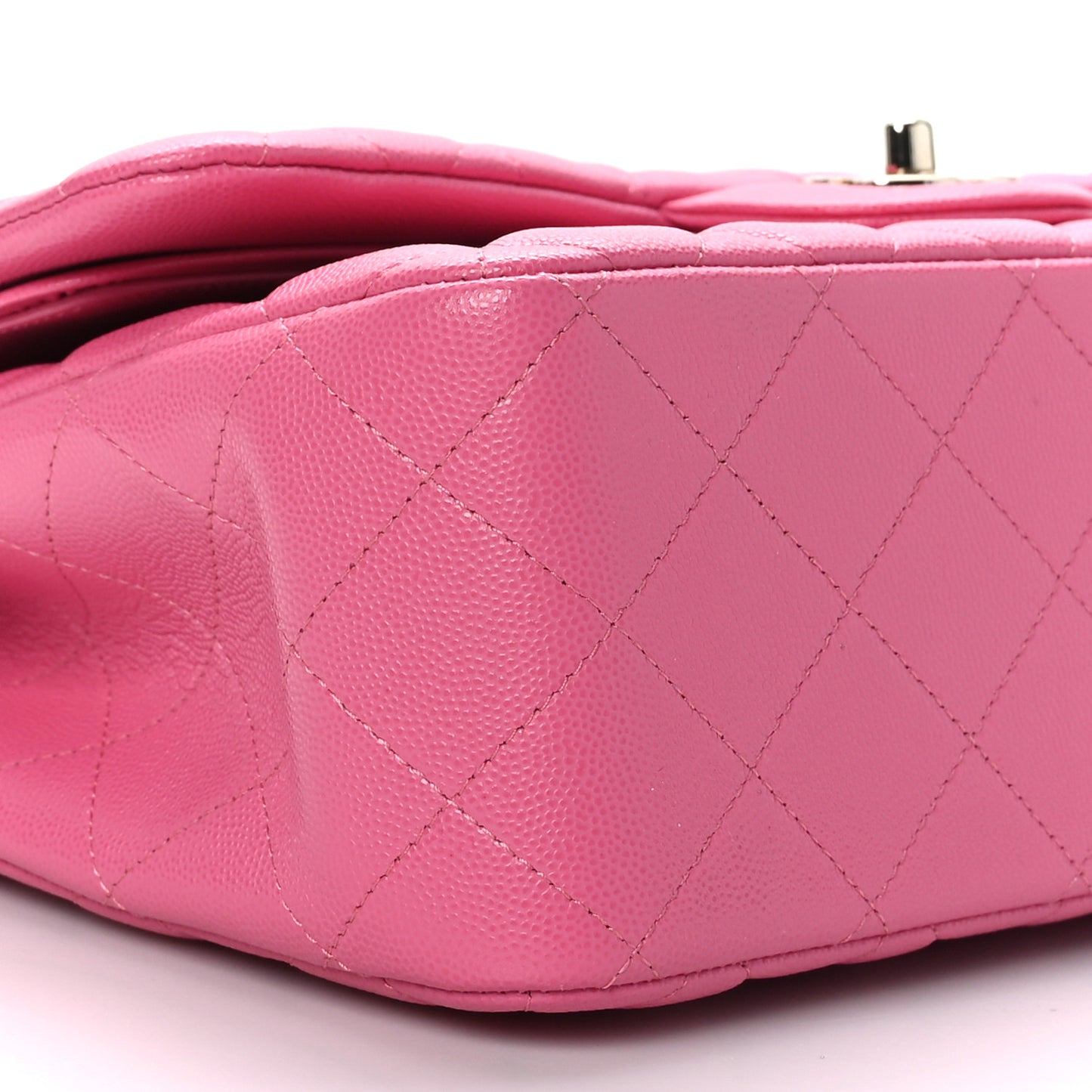 Caviar Quilted Jumbo Double Flap Pink