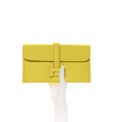 Hermes Swift Jige Duo Clutch Lime 9 of 10