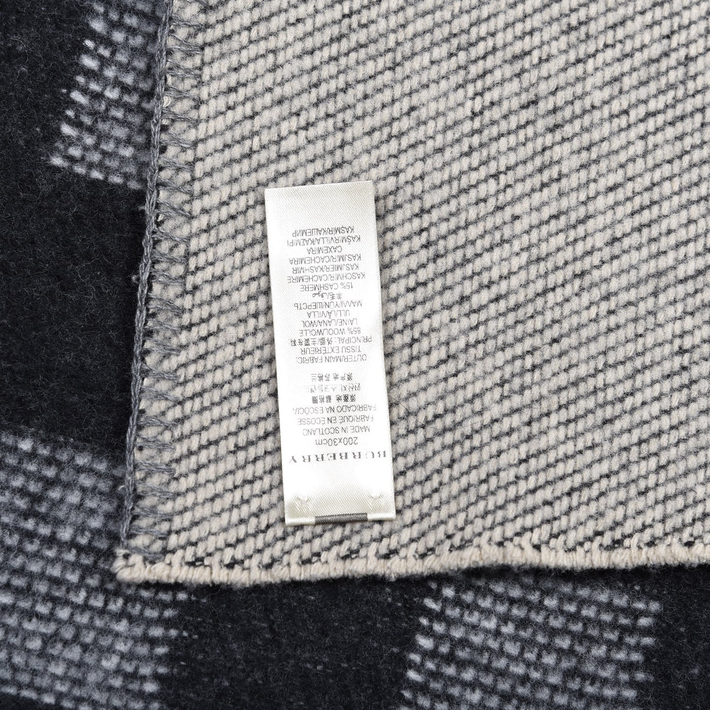 Wool Cashmere Patchwork Blanket Scarf