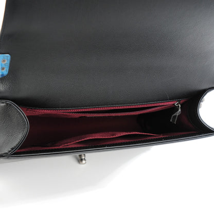 Chanel Calfskin Double Stitch Medium Boy Flap Black 7 of 9