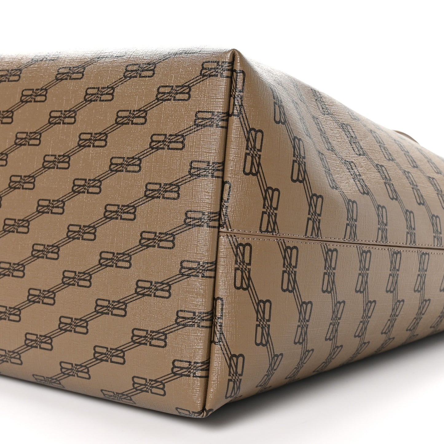 Coated Canvas BB Monogram Large Signature East West Shopper Bag Beige Brown