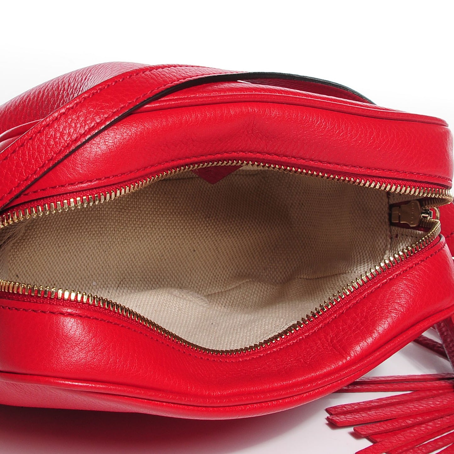 Pebbled Calfskin Small Soho Disco Bag Tabasco Red
