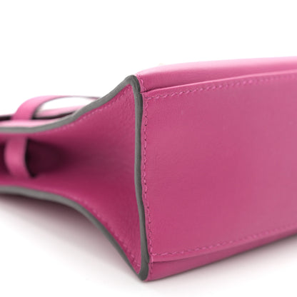 Hermes Swift Kelly Pochette Clutch Rose Pourpre 9 of 11