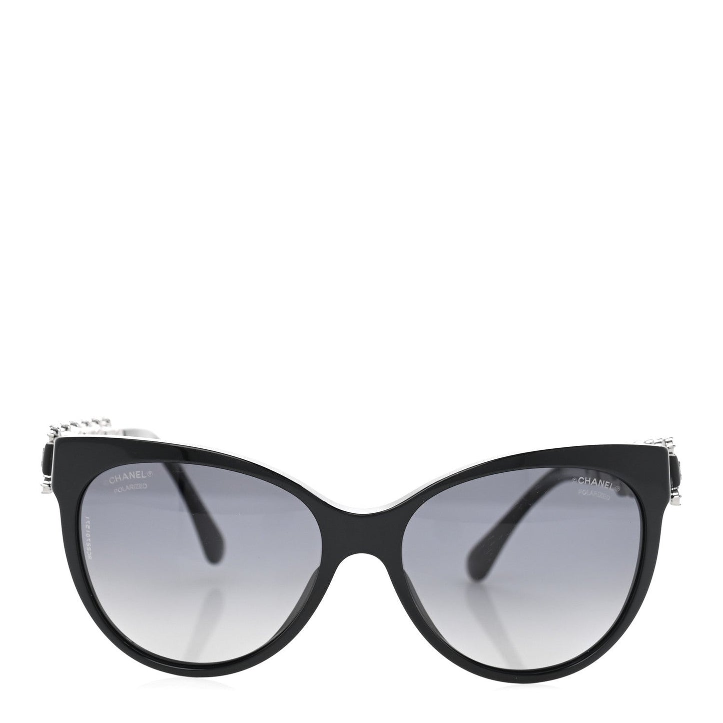 Crystal Pearl Cat Eye Sunglasses 5336-H-B Black