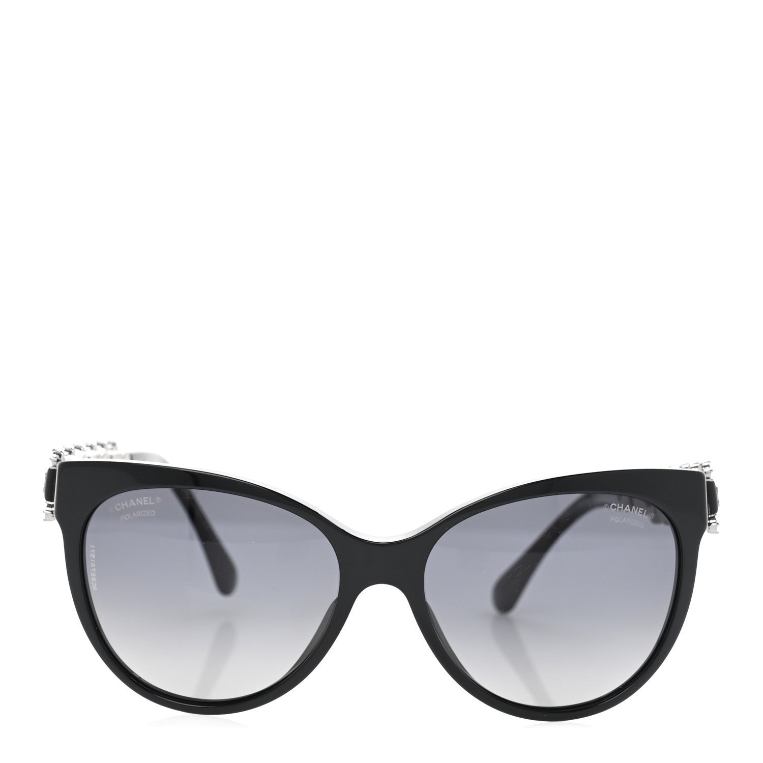 Chanel Crystal Pearl Cat Eye Sunglasses 5336-H-B Black 2 of 7