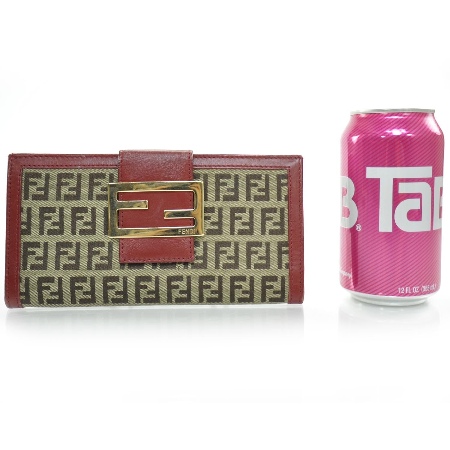 Fendi Zucchino Continental Wallet Red 2 of 9