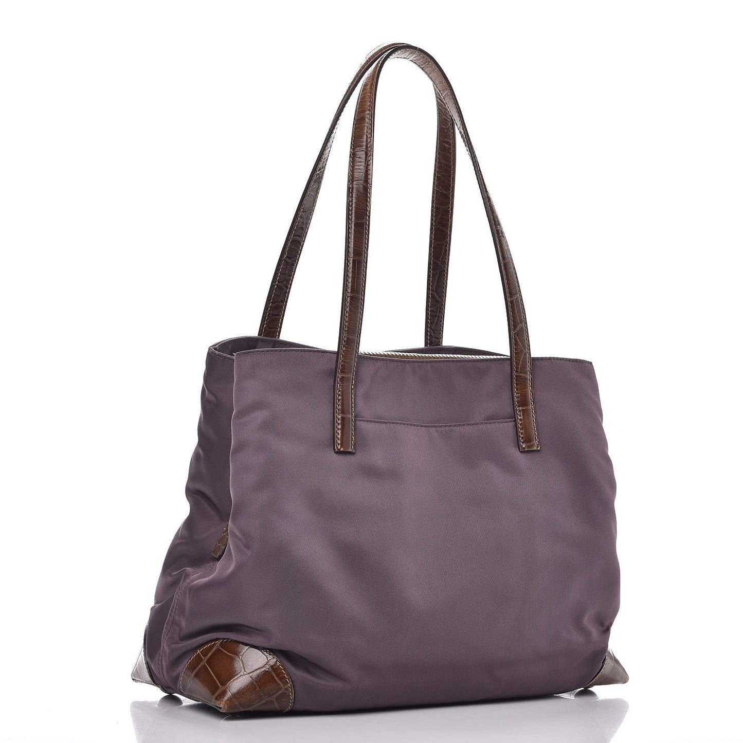 Tessuto Nylon Faux Croc Tote