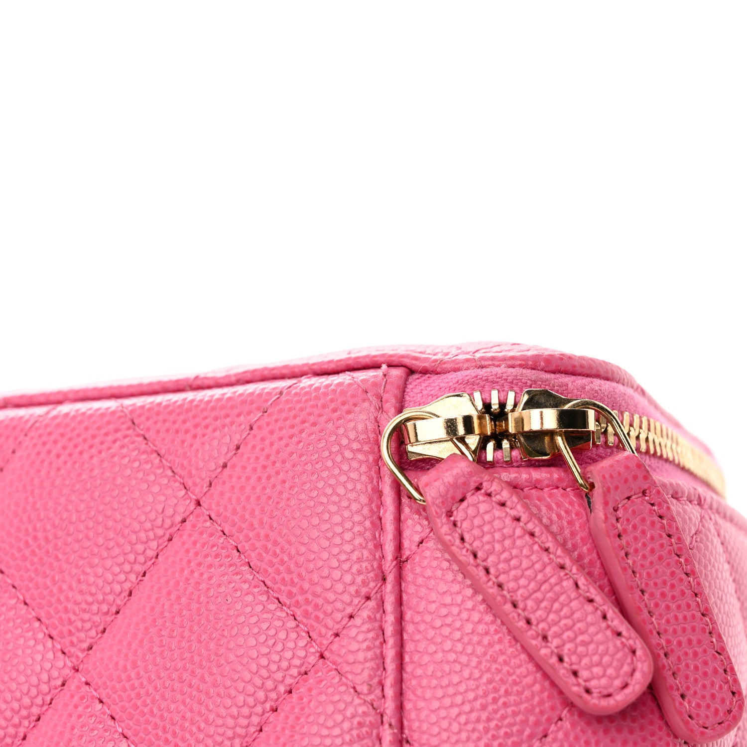 Chanel Caviar Quilted Small Vanity Case With Chain Pink 17 of 20