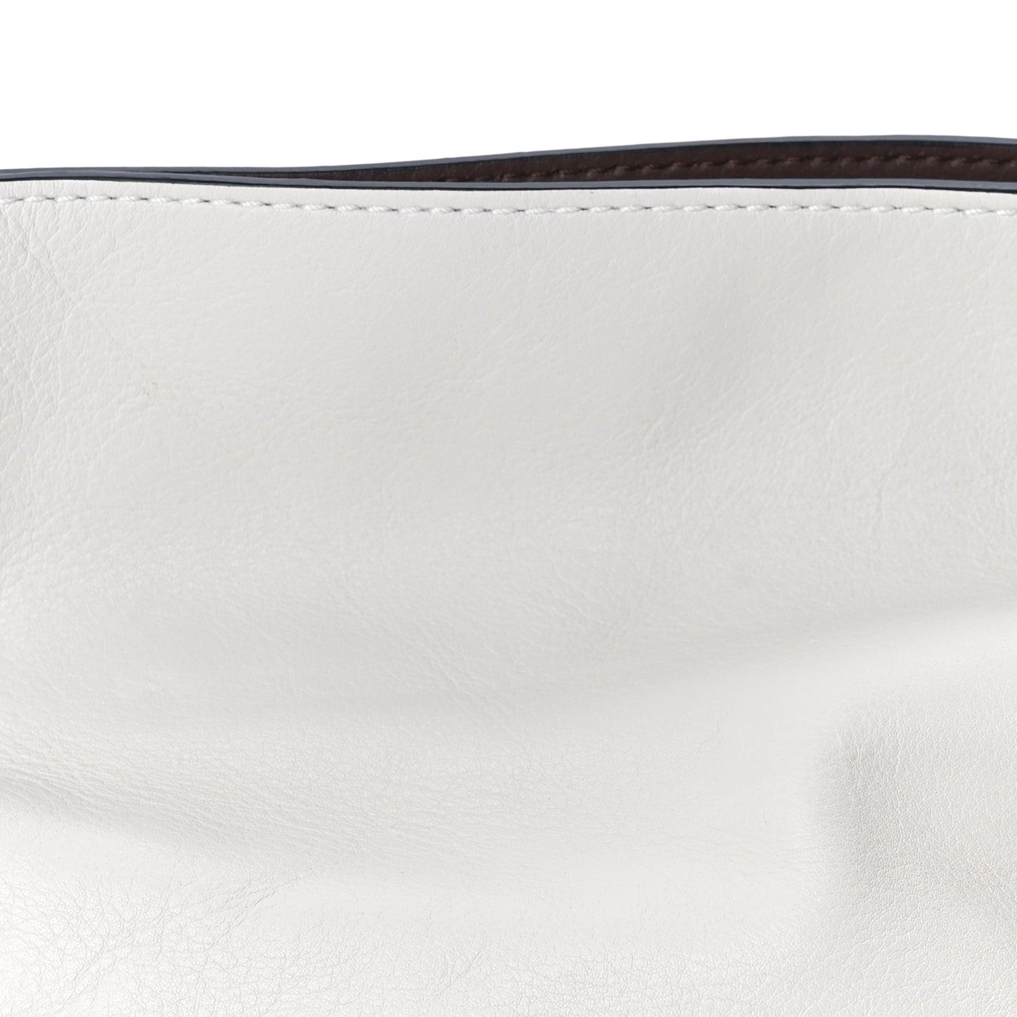 Nappa Medium Bi-Color Flamenco Knot Bag White
