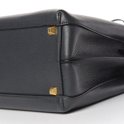 MCM Grained Calfskin Medium Milla Tote Phantom Grey 7 of 17