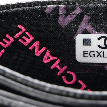 Chanel Caviar Quilted Hammered CC Card Holder Black 8 of 9