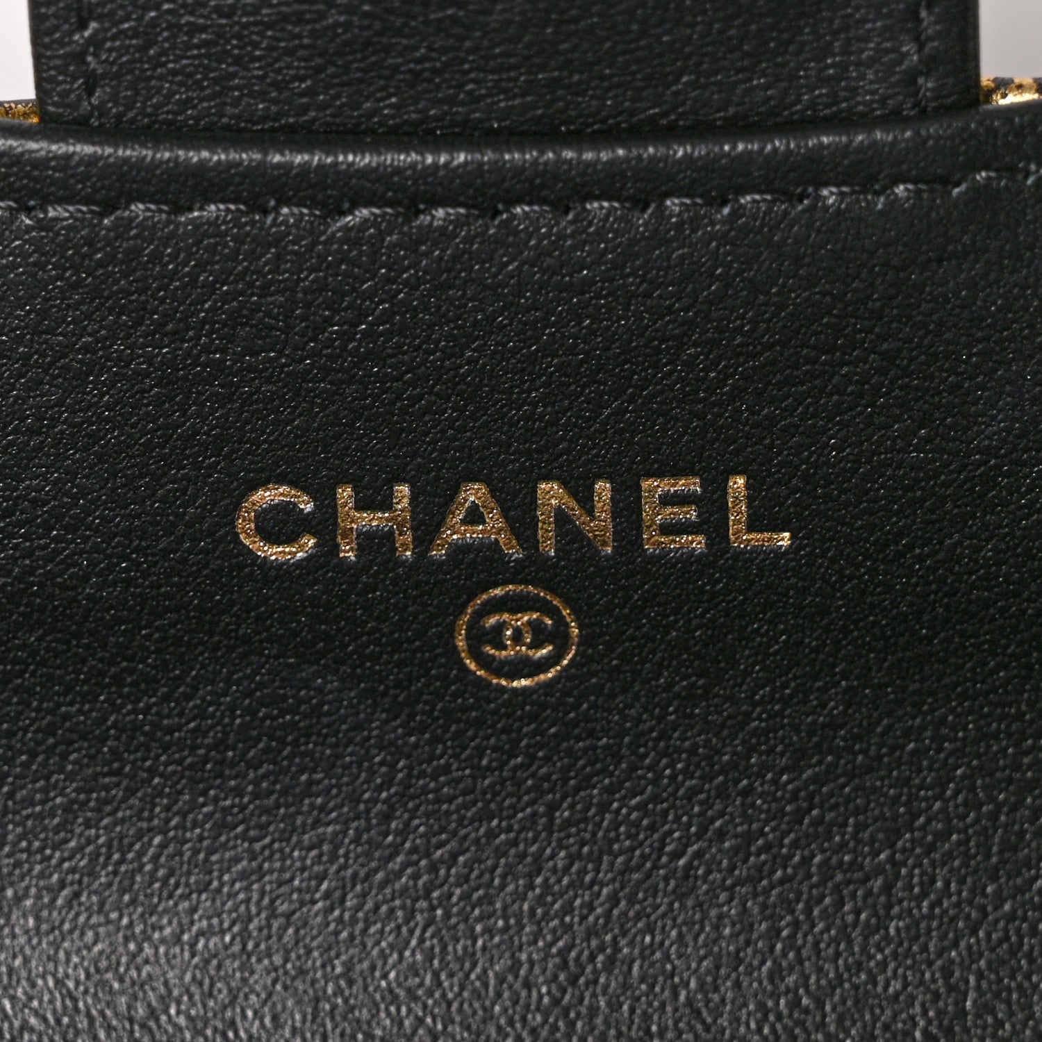 Chanel Calfskin Crocodile Embossed Graffiti 2.55 Crocodile Reissue Flap Card Holder Black Gold 6 of 9