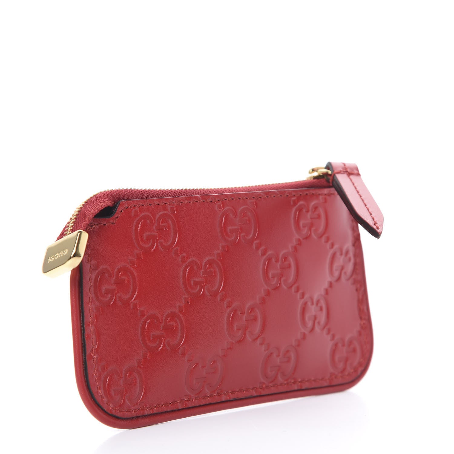 Gucci Guccissima Key Case Hibiscus Red 2 of 7