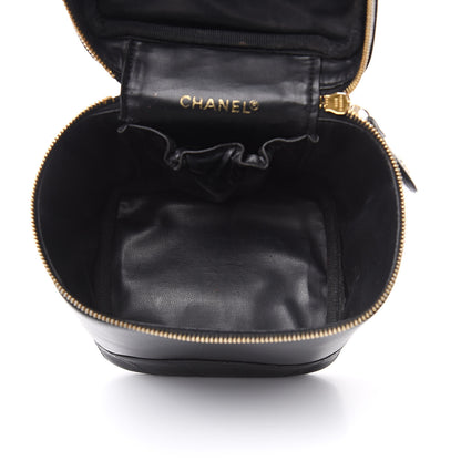 Chanel Lambskin Vanity Cosmetic Case Black 5 of 21