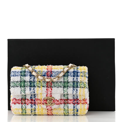 Chanel Tweed Quilted Mini Rectangular Flap White Multicolor 11 of 11