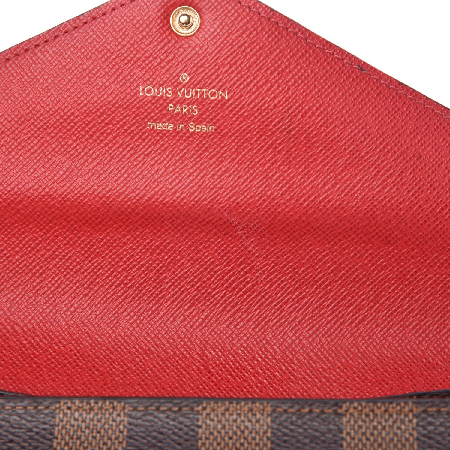 Louis Vuitton Damier Ebene Josephine Wallet Red 10 of 25