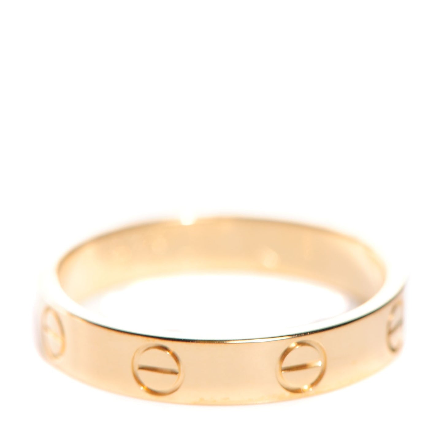 18K Yellow Gold 4mm LOVE Wedding Band Ring 54 6.75