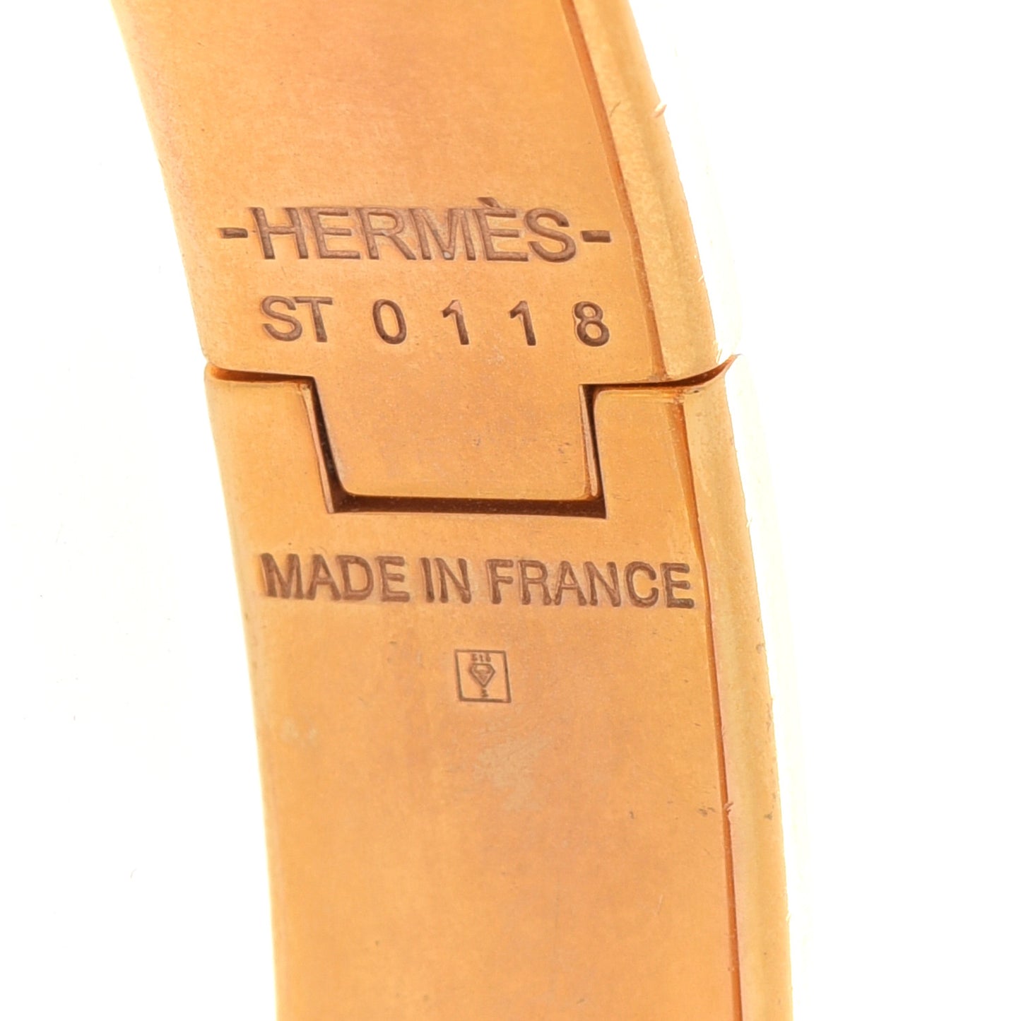 Enamel Narrow Clic Clac H Bracelet PM White