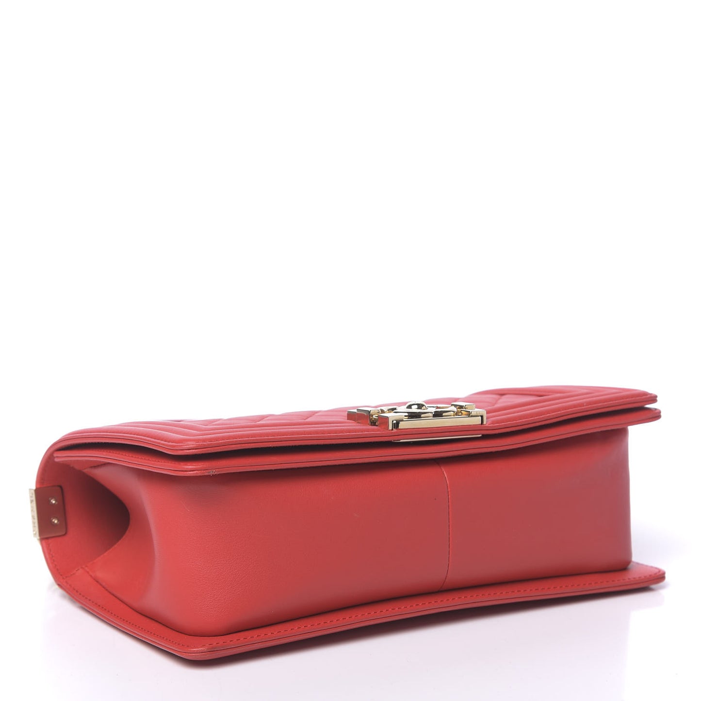 Lambskin Quilted Medium Boy Flap Red