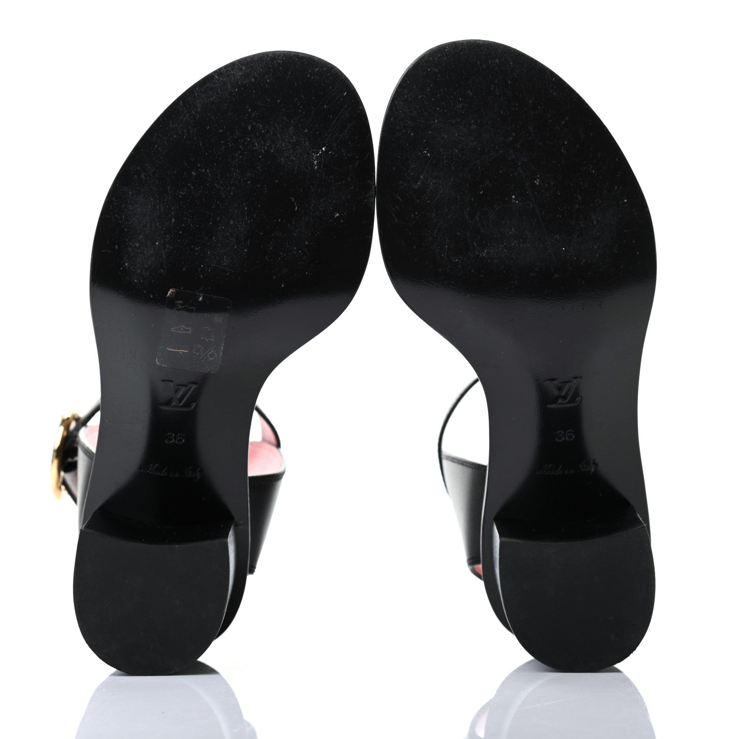 Louis Vuitton Calfskin Monogram Passenger Sandals 36 Black 5 of 10