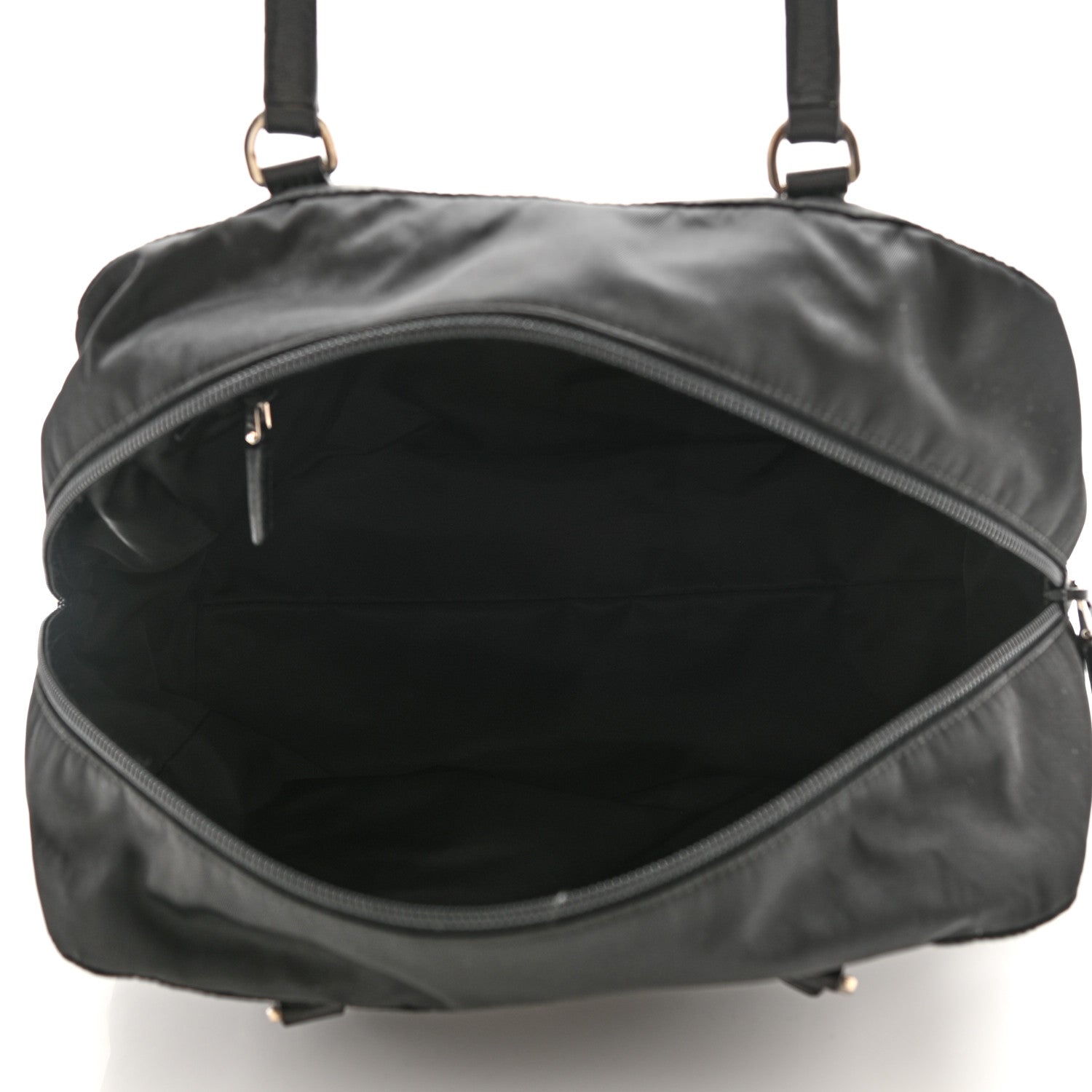 Prada Tessuto Nylon Raso Bear Small Handle Bag Black 5 of 8