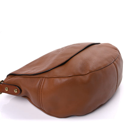 Mulberry Grained Calfskin Effie Satchel Oak 7 of 9