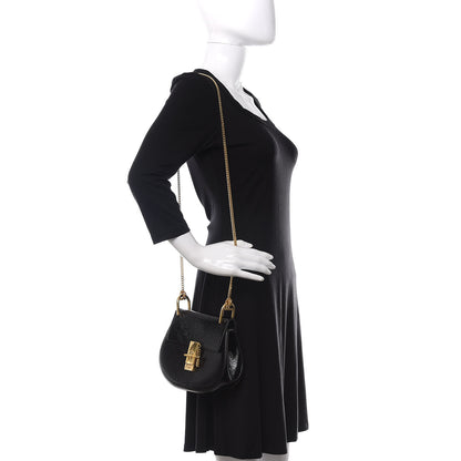 Chloe Grained Patent Mini Drew Shoulder Bag Black 2 of 9