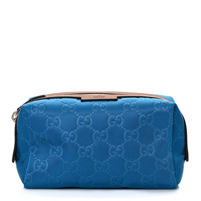 Gucci Nylon Monogram Small Cosmetic Case Blue 1 of 12